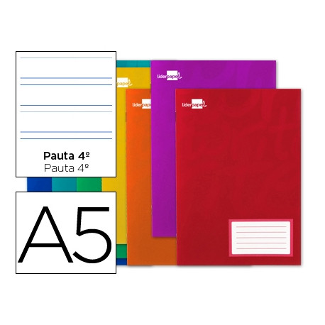 LIBRETA LIDERPAPEL SMART A5 16 HOJAS 60G/M2CUADRO PAUTA 4? 3.5MM CON MARGEN