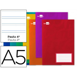 LIBRETA LIDERPAPEL SMART A5 32 HOJAS 60G/M2CUADRO PAUTA 4? 3.5MM CON MARGEN