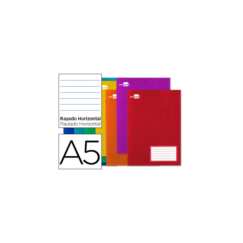 LIBRETA LIDERPAPEL SMART A5 32 HOJAS 60G/M2 HORIZONTAL CON MARGEN