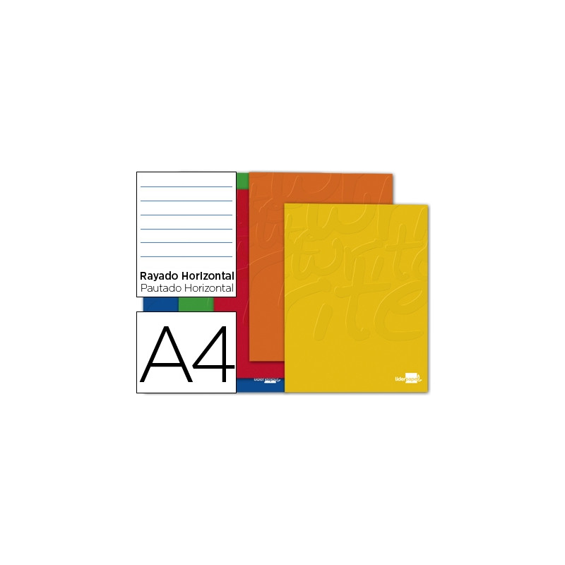 LIBRETA LIDERPAPEL SMART A4 80 HOJAS 60G/M2 HORIZONTAL CON DOBLE MARGEN