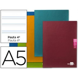 LIBRETA LIDERPAPEL SCRIPTUS A5 PLUS 48 HOJAS 90G/M2 PAUTA 4?3.5 MM. CON MARGEN