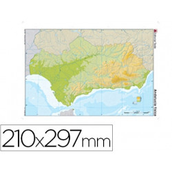 MAPA MUDO COLOR DIN A4 ANDALUCIA FISICO