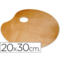 PALETA MADERA LIDERCOLOR OVALADA TAMA?O 20X30 CM GROSOR 0,3 CM