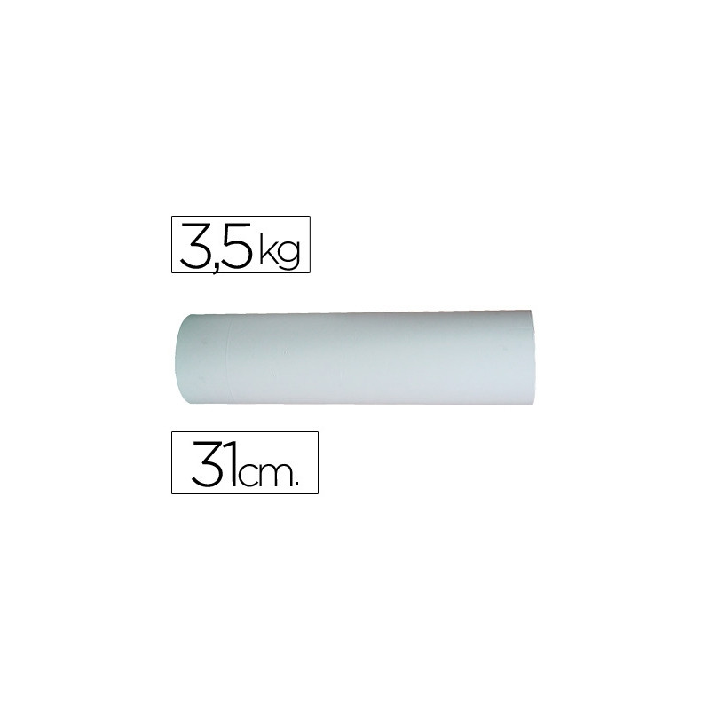 PAPEL BLANCO BOBINA ANCHO 31 CM LONGITUD 250 MT GRAMAJE 50 GR PESO 3,5 KG