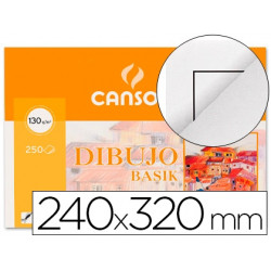 PAPEL DIBUJO BASIK 240X320 DIN A4 + 130 GR CON RECUADRO MINIPACK DE 10 HOJAS