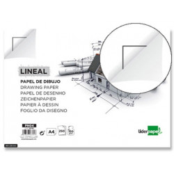 PAPEL DIBUJO LIDERPAPEL 210X297MM 150G/M2 CON CAJETIN