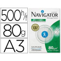 PAPEL FOTOCOPIADORA NAVIGATOR DIN A3 80 GRAMOS PAPEL MULTIUSO INK-JET Y LASER PAQUETE DE 500 HOJAS