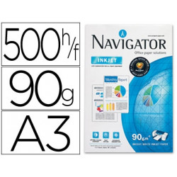 PAPEL FOTOCOPIADORA NAVIGATOR DIN A3 90 GRAMOS PAPEL MULTIUSO INK-JET Y LASER PAQUETE DE 500 HOJAS