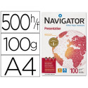 PAPEL FOTOCOPIADORA NAVIGATOR DIN A4 100 GRAMOS PAPEL MULTIUSO INK-JET Y LASER PAQUETE DE 500 HOJAS