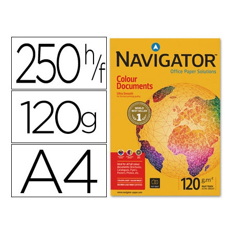 PAPEL FOTOCOPIADORA NAVIGATOR DIN A4 120 GRAMOS PAQUETE DE 250 HOJAS