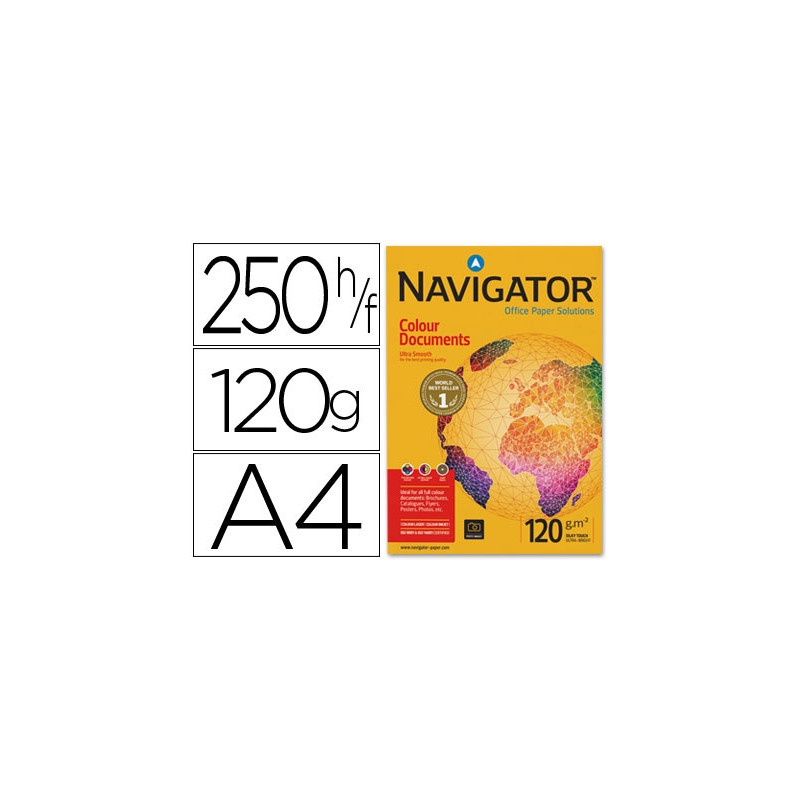 PAPEL FOTOCOPIADORA NAVIGATOR DIN A4 120 GRAMOS PAQUETE DE 250 HOJAS