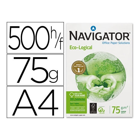 PAPEL FOTOCOPIADORA NAVIGATOR ECO LOGICAL DIN A4 75 GRAMOS PAQUETE DE 500 HOJAS