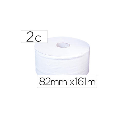 PAPEL HIGIENICO JUMBO 2 CAPAS BLANCO MANDRIL DE 60 MM PARA DISPENSADOR 325