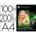 PAPEL HP PHOTO SEMI-GLOSSY DIN A4 200G/M2 PAQUETE DE 100 HOJAS