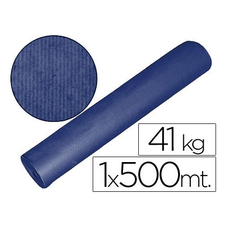 PAPEL KRAFT AZUL BOBINA 1,00 MT X 500 MT ESPECIAL PARA EMBALAJE