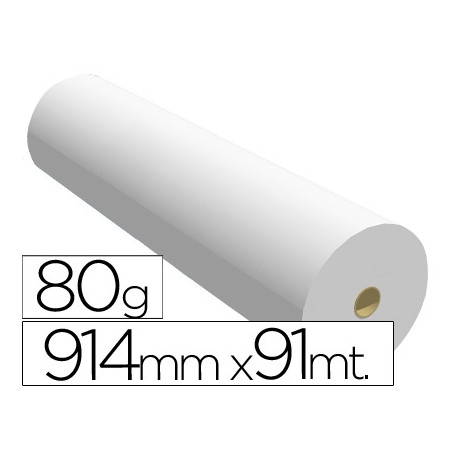 PAPEL REPROGRAFIA PARA PLOTTER 914MMX91MT 80GR IMPRESION INK-JET