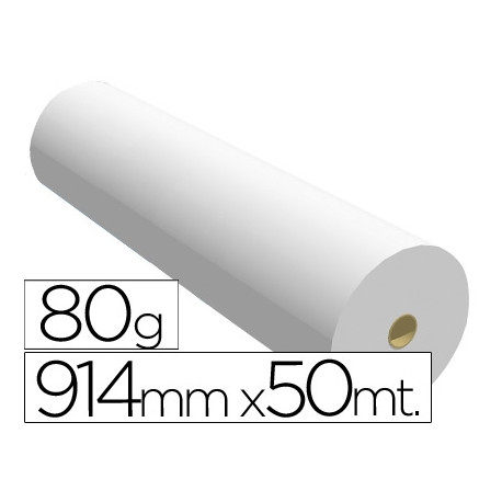 PAPEL REPROGRAFIA PARA PLOTTER 914MMX50MT 80GR IMPRESION INK-JET