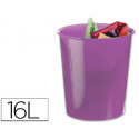 PAPELERA PLASTICO ARCHIVO 2000 VIOLETA TRANSLUCIDO 16 LITROS 290X310 MM