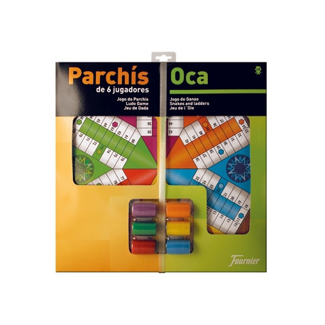 PARCHIS CON OCA TABLERO GRANDE 6 JUGADORES 41X40X4,7 CM