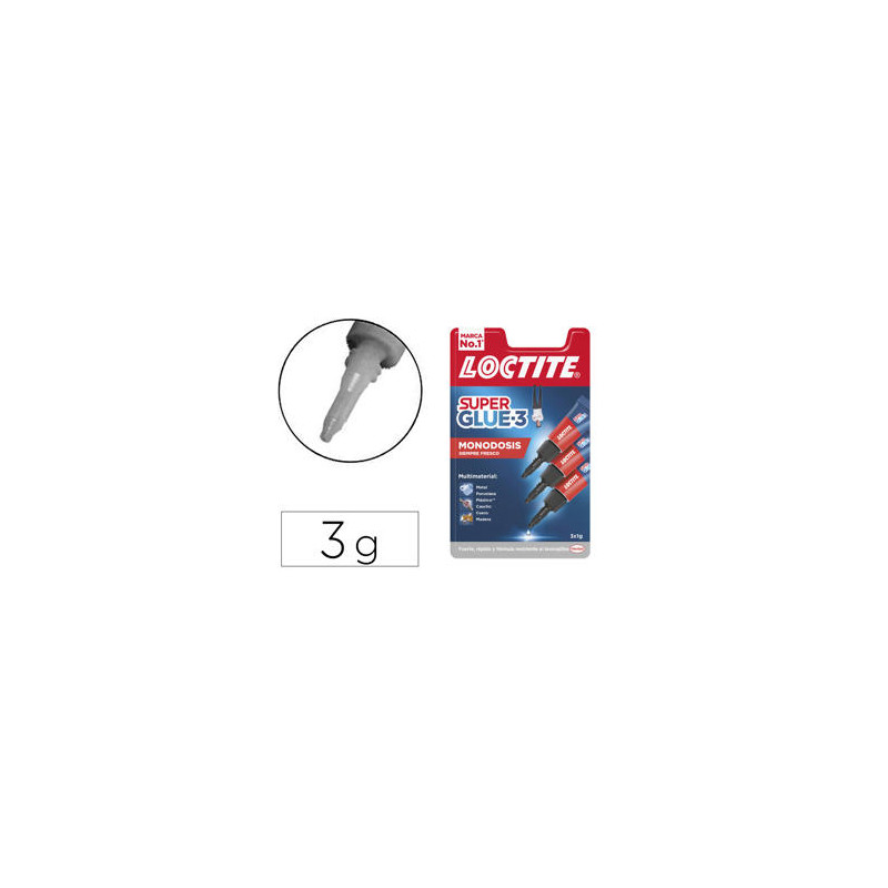 PEGAMENTO LOCTITE SUPER GLUE 3 1 GR BLISTER MONO DOSIS