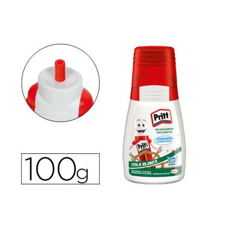 PEGAMENTO COLA BLANCA PRITT VINIL BOTE DE 100 GR