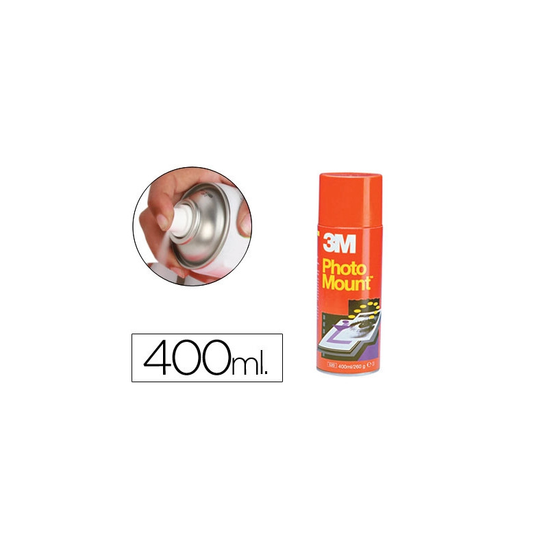 PEGAMENTO 3M SPRAY PHOTO MOUNT ADHESIVO PERMANENTE BOTE DE 400 ML