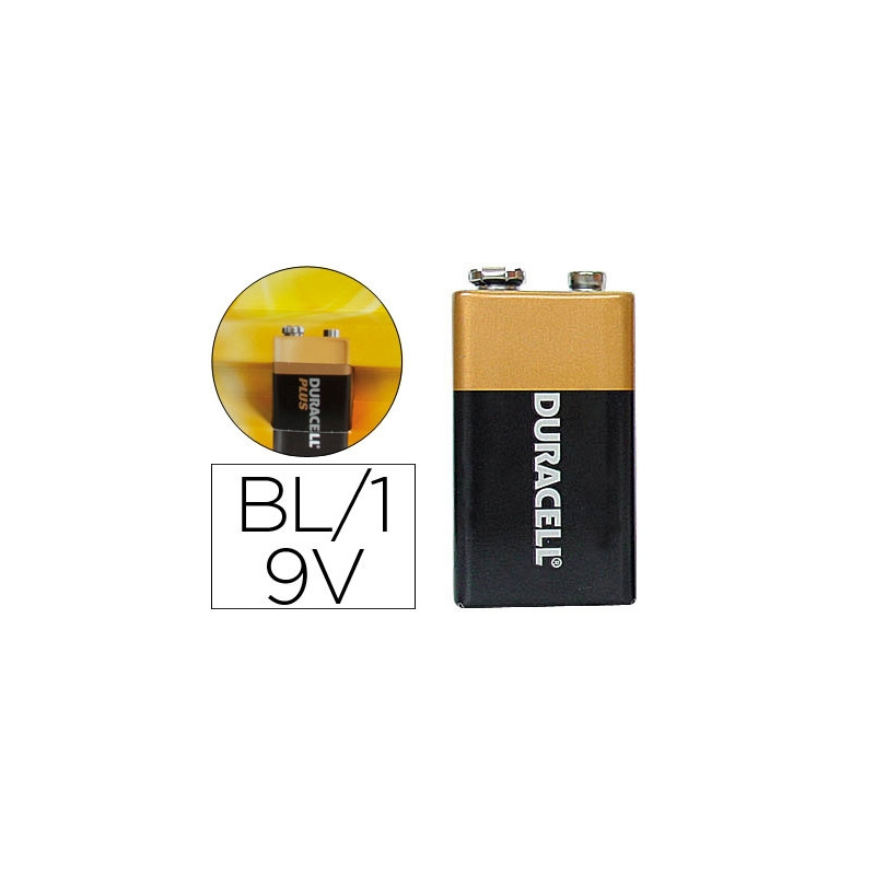 PILA DURACELL ALCALINA PLUS 9V BLISTER CON 1 UNIDAD