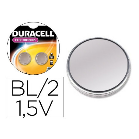 PILA DURACELL ALCALINA LR44 BOTON BLISTER DE 2 UNIDADES