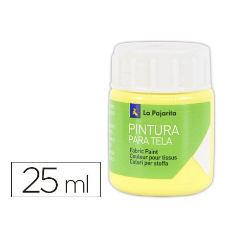 PINTURA PARA TELA LA PAJARITA AMARILLO CLARO 25 ML