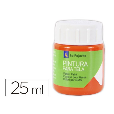 PINTURA PARA TELA LA PAJARITA ANARANJADO 25 ML