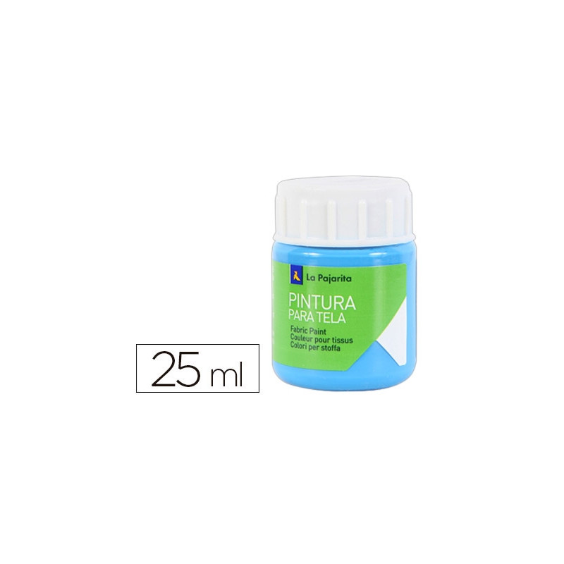 PINTURA PARA TELA LA PAJARITA AZUL CYAN 25 ML