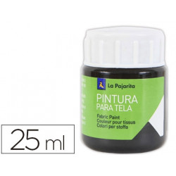 PINTURA PARA TELA LA PAJARITA NEGRO 25 ML