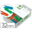 PINZA FANTASIA Q-CONNECT 32 MM CAJA DE 10 UNIDADES COLORES SURTIDOS