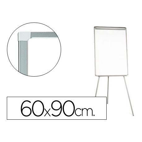 PIZARRA BLANCA Q-CONNECT CON TRIPODE 90X60X195CM PARA CONVENCIONES SUPERFICIE LAMINADA ESCRITURA DIR