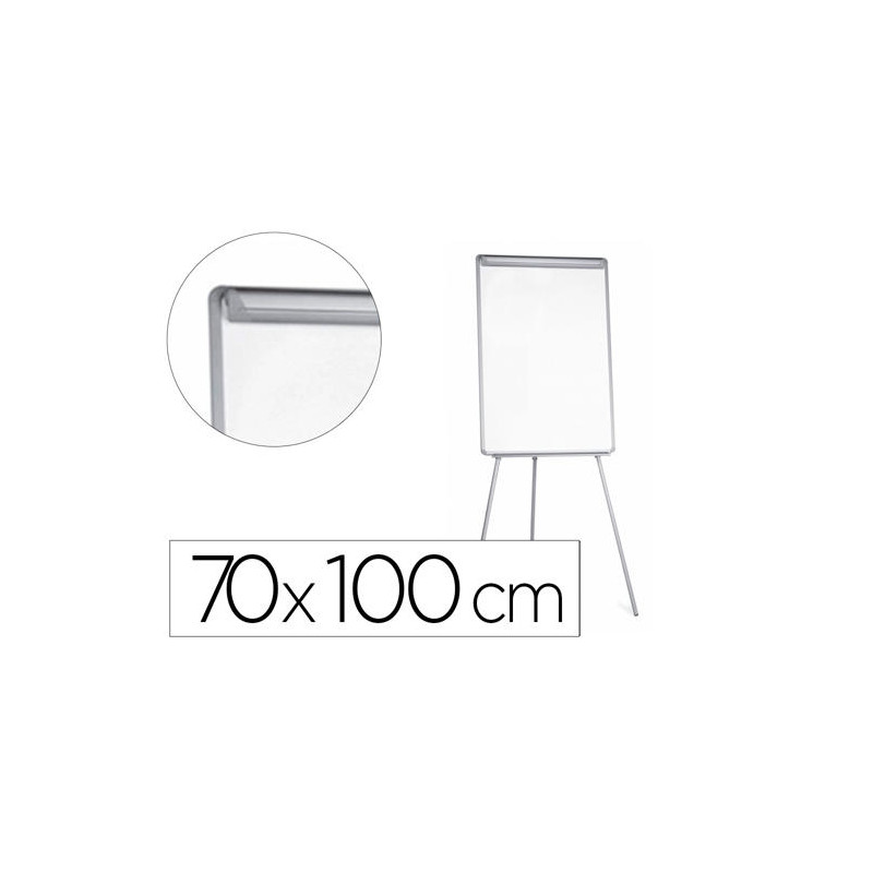 PIZARRA BLANCA Q-CONNECT CON TRIPODE 90X70X195CM Y BRAZOS EXTENSIBLES PARA CONFERENCIAS SUPERFICIE L