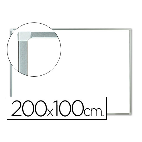 PIZARRA BLANCA Q-CONNECT LAMINADA MARCO DE ALUMINIO 200X100 CM