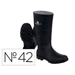 BOTAS DELTAPLUS DE SEGURIDAD STONE PVC NEGRO SUELA DE TACOS TALLA 42