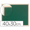 PIZARRA VERDE Q-CONNECT MARCO DE MADERA 40X30 CM SIN REPISA