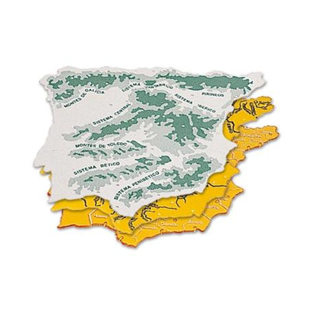 PLANTILLA LIDERPAPEL MAPA ESPA?A PLASTICO 22X18 CM BOLSA DE 3 UNIDADES