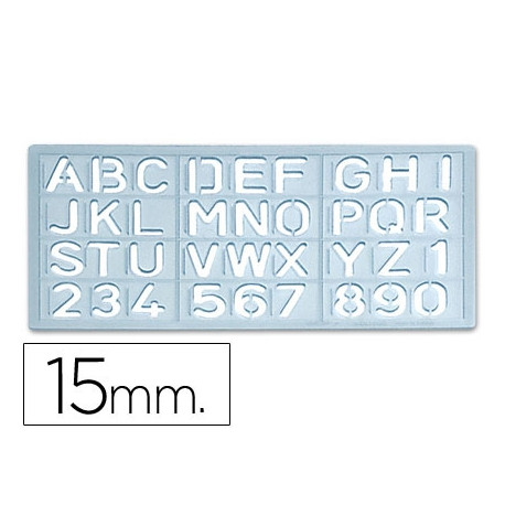 PLANTILLA ROTULACION 1585 LETRAS Y NUMEROS DE 15 MM