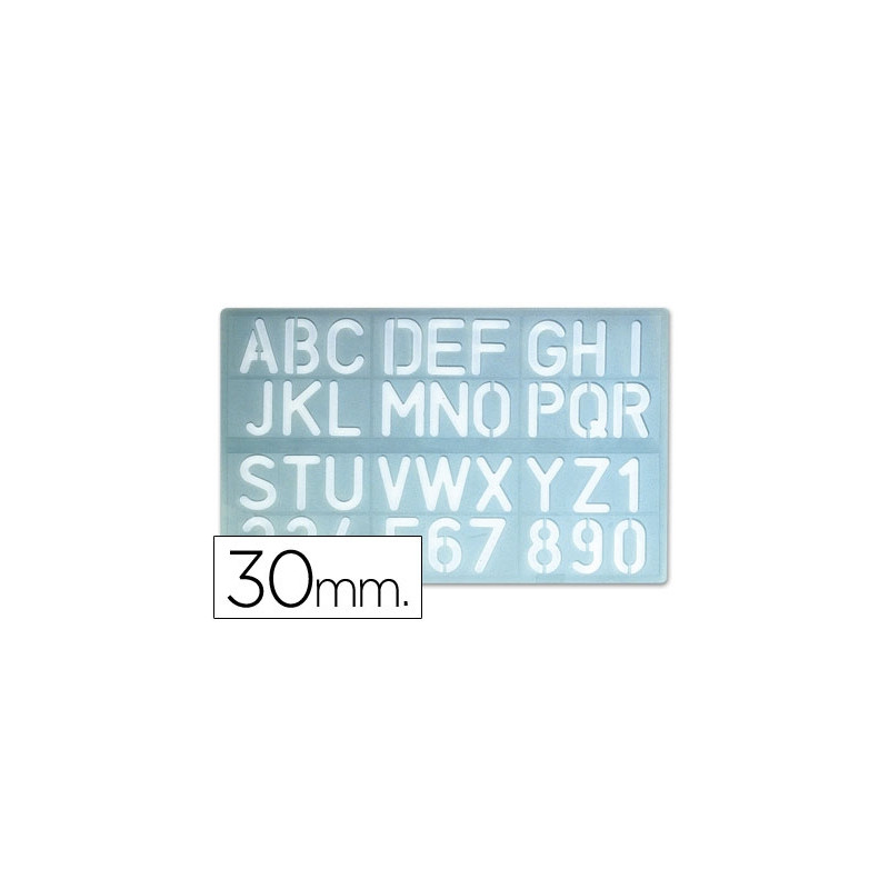 PLANTILLA LIDERPAPEL ROTULACION 1600 LETRAS Y NUMEROS 30 MM