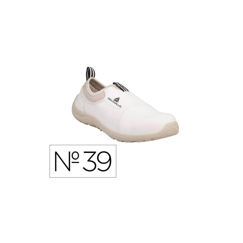 ZAPATOS DE SEGURIDAD DELTAPLUS MICROFIBRA PU SUELA PU MONO-DENSIDAD COLOR BLANCO TALLA 39