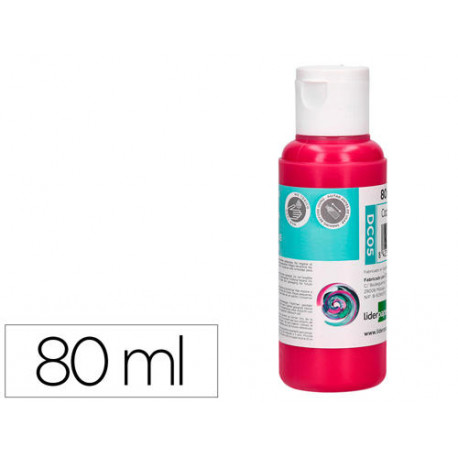 PINTURA ACRILICA LIDERPAPEL BOTE DE 80 ML MAGENTA