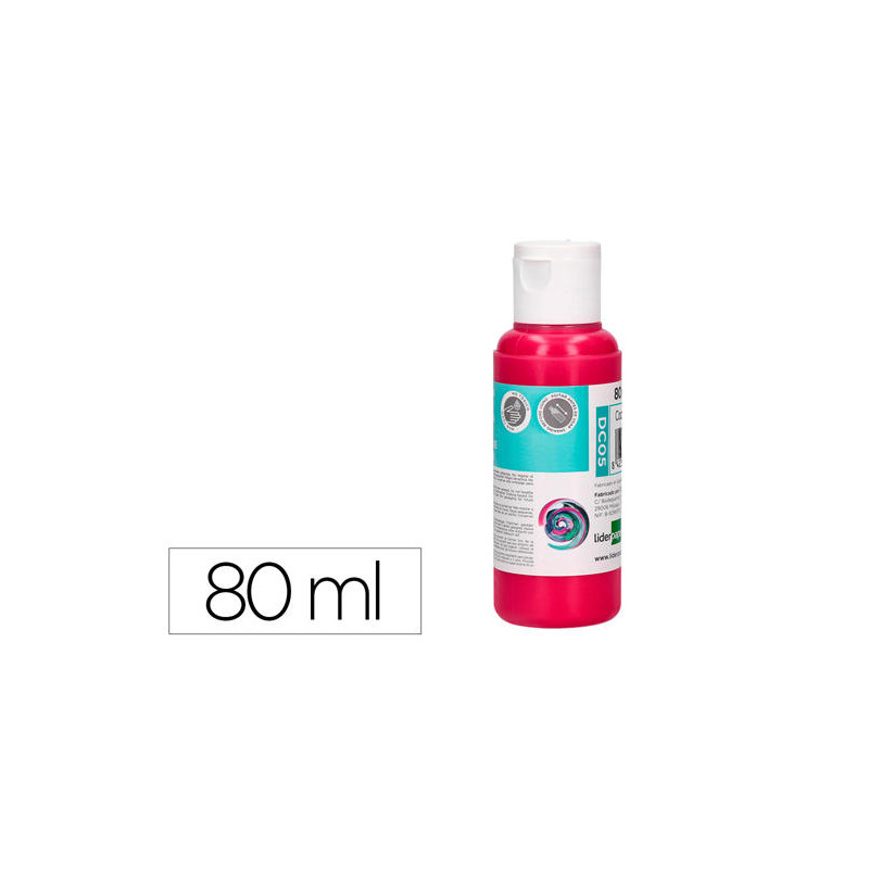 PINTURA ACRILICA LIDERPAPEL BOTE DE 80 ML MAGENTA