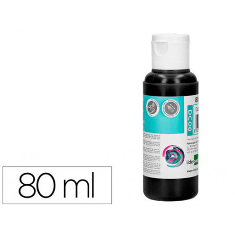 PINTURA ACRILICA LIDERPAPEL BOTE DE 80 ML NEGRO