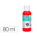 PINTURA ACRILICA LIDERPAPEL BOTE DE 80 ML ROJO