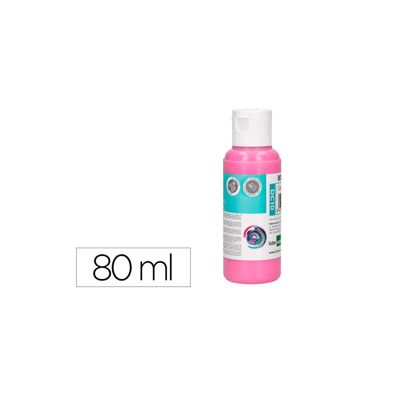 PINTURA ACRILICA LIDERPAPEL BOTE DE 80 ML ROSA