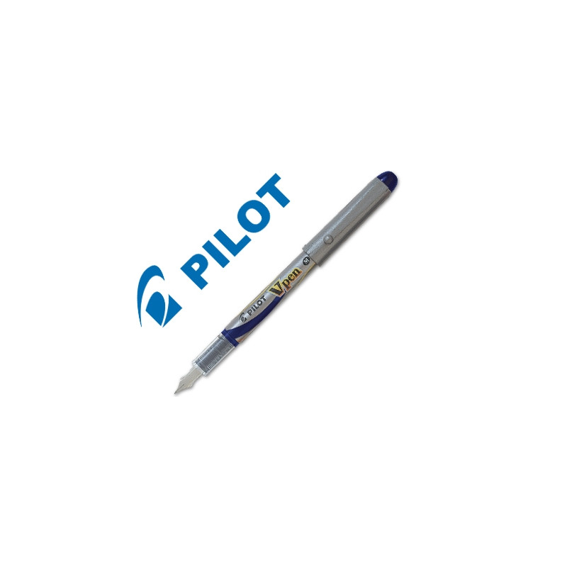 PLUMA PILOT V PEN SILVER DESECHABLE AZUL SVP-4ML