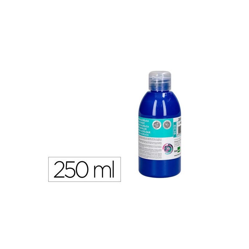 PINTURA ACRILICA LIDERPAPEL BOTE DE 250 ML AZUL ULTRAMAR