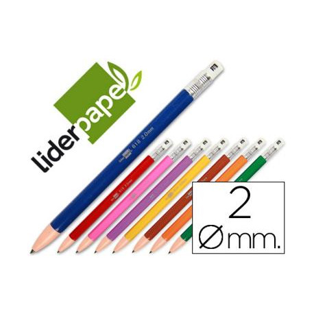 PORTAMINAS LIDERPAPEL 2 MM COLORES SURTIDOS